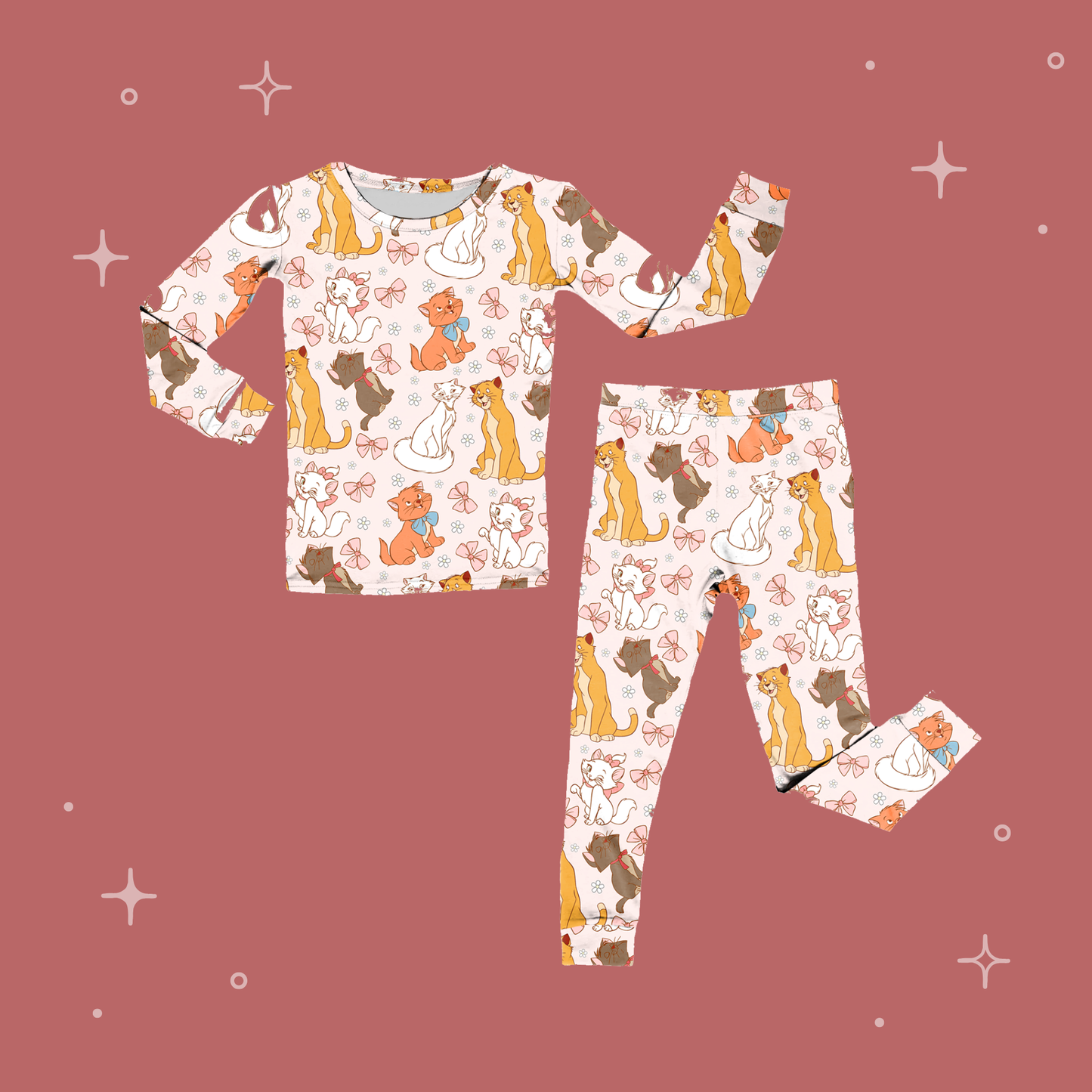 Cute Kitties 2pc L/S Toddler PJs